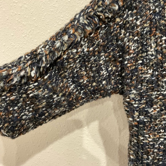 Chico's Soft Chunky Knit Fringe Open Front Cardigan Multicolor Size 12 (Ch… - Picture 3 of 12